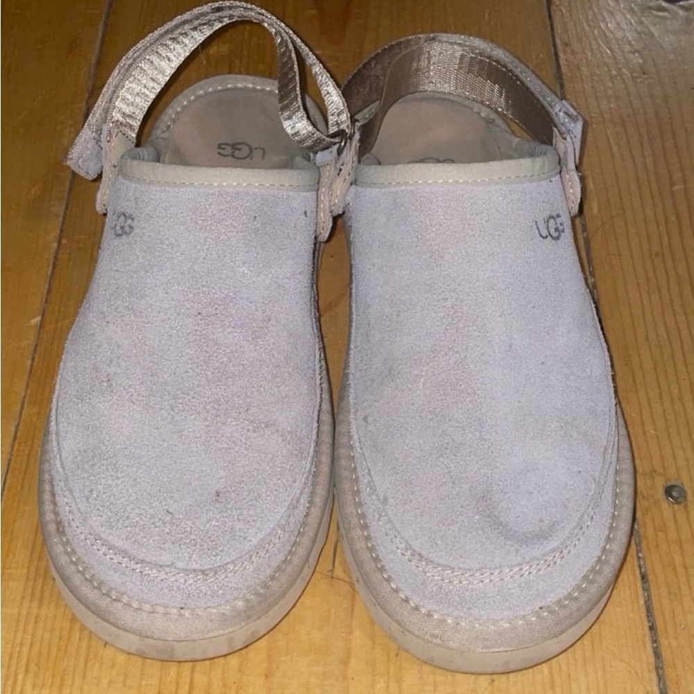 UGG Women's Suede Slippers - Light Gray